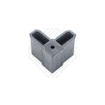 Coltar teava rectangulara gri antracit, dimensiune 20x40mm