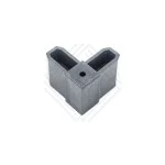 Coltar teava rectangulara gri antracit, dimensiune 20x40mm