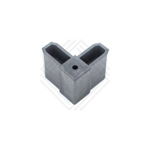 Coltar teava rectangulara gri antracit, dimensiune 20x40mm