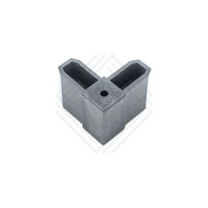 Coltar teava rectangulara gri antracit, dimensiune 20x40mm