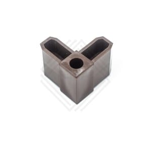 Coltar teava rectangulara maro, dimensiune 20x40mm