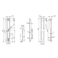 Broasca aluminiu pentru usa glisanta din aluminiu, Kale 302 - imagine 3