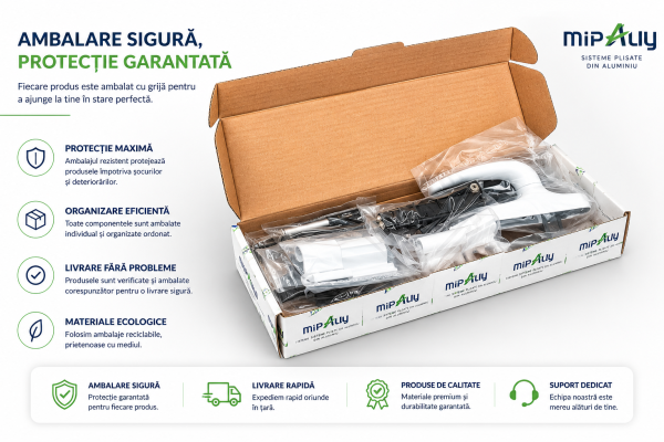 Kit Feronerie Oscilo-Batantă 100 kg pentru Ferestre din Aluminiu - imagine 2