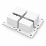Papuci plase insecte la set 4 bucati, culoare alb, dimensiune 17x25