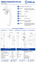 Maner fereastra PVC din plastic, culoare albă - imagine 2