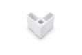 Coltar teava rectangulara alb, dimensiune 20x40mm