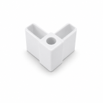 Coltar teava rectangulara alb, dimensiune 20x40mm