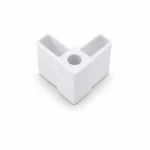 Coltar teava rectangulara alb, dimensiune 20x40mm