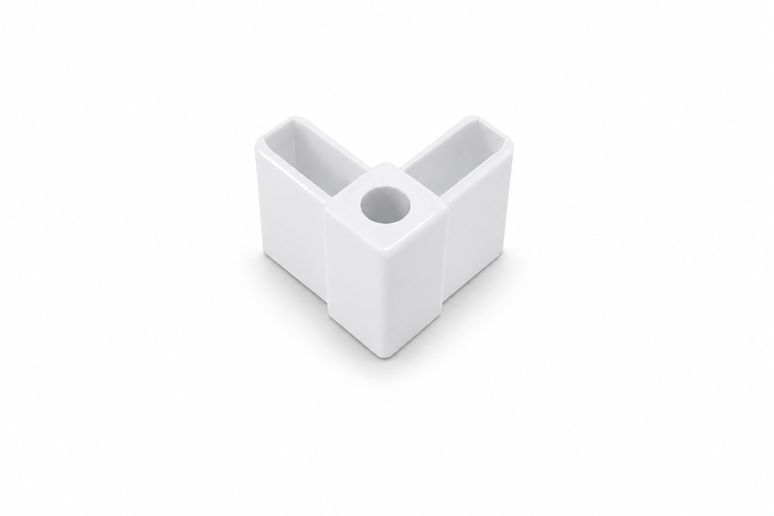 cba3314e-b735-4072-9786-a76d11621a6b Coltar teava rectangulara alb, dimensiune 20x40mm - imagine 1