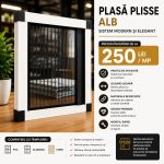Plasa Plisse alb antracit premium