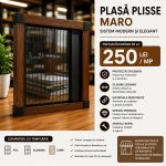 Plasa Plisse maro antracit premium
