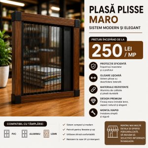 Plasa Plisse maro antracit premium