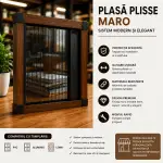 Plasa de tantari tip Plisse maro