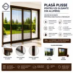 Plasă Plisse Fereastră Economic 1 Canat Maro
