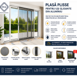 plasa plisse usi glisante aluminiu