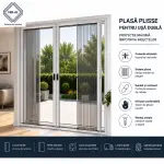 plasa plisse pentru usa dubla