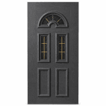 Panou ornamental gri antracit cu geam mat – 900 × 2000 × 24 mm