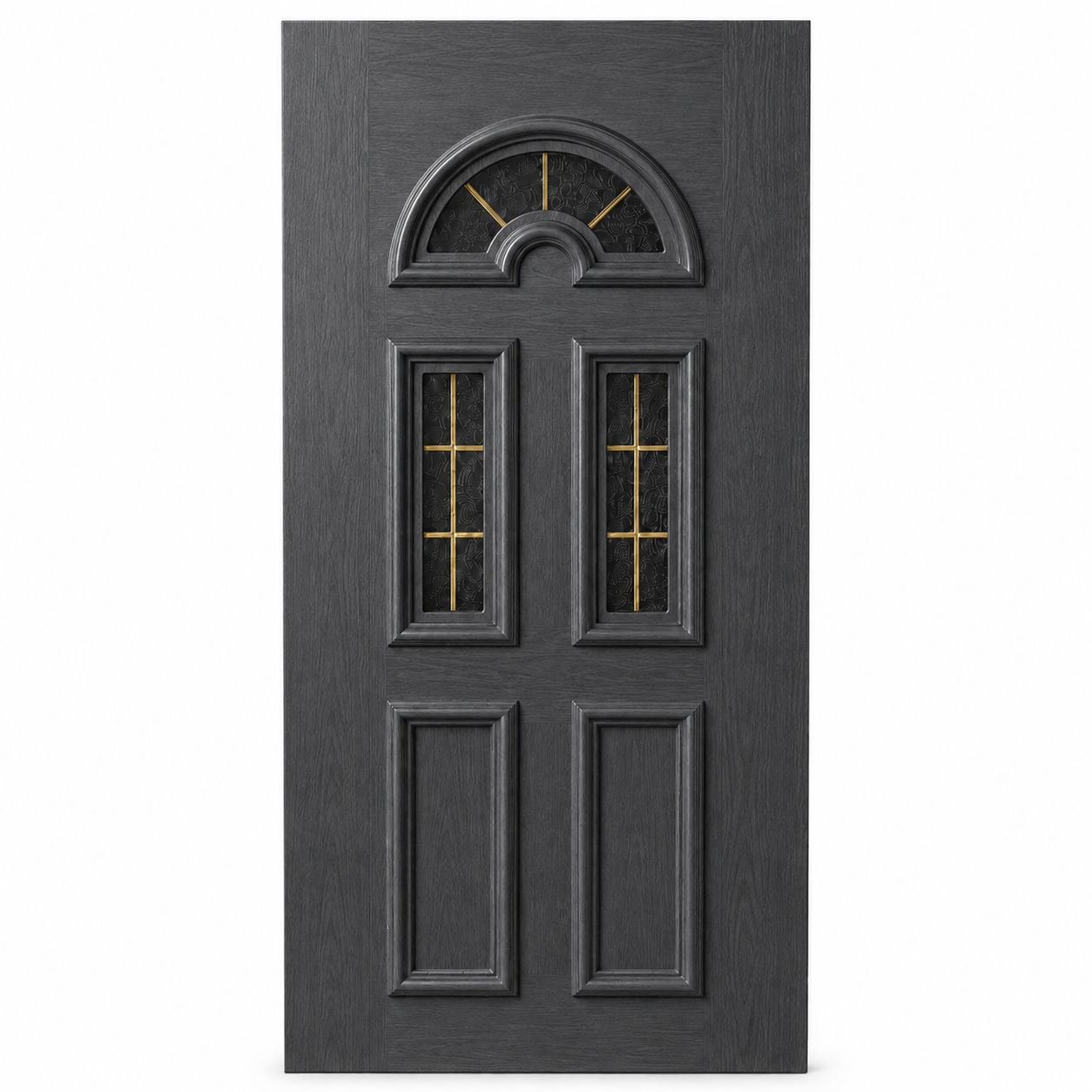 panou gri antracit Panou ornamental gri antracit cu geam mat – 900 × 2000 × 24 mm - imagine 1