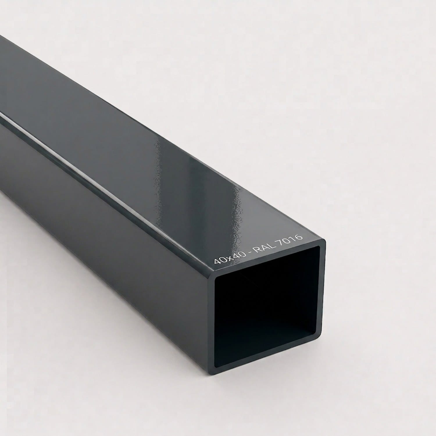 Profil_RAL7016_40x40_01 Țeavă pătrată din aluminiu 40x40 mm, Gri Antracit (RAL 7016) (6 m / 2x3 m) - imagine 1