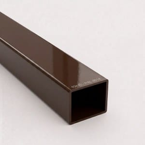 Țeavă pătrată din aluminiu 40x40 mm, Maro (RAL 8014) (6 m / 2x3 m)