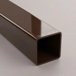 Țeavă pătrată din aluminiu 50x50 mm, Maro (RAL 8014) (6 m / 2x3 m)