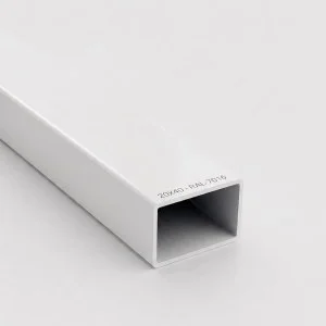 Țeavă rectangulară din aluminiu 20x40 mm, Alb (RAL 9016) (6 m / 2x3 m)