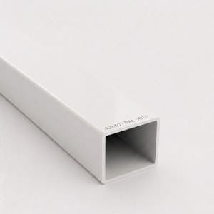 Țeavă pătrată din aluminiu 40x40 mm, Alb (RAL 9016) (6 m / 2x3 m)