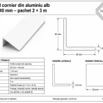 Fișă tehnică profil 20 × 40 mm grosime 1,42 mm